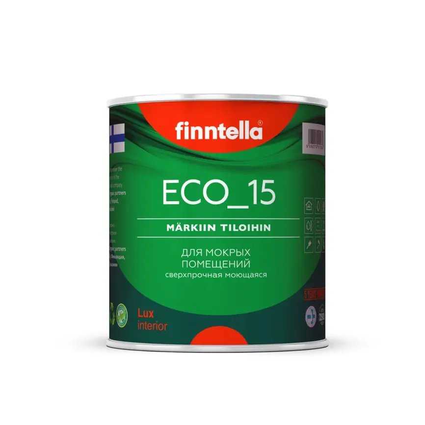 Краска для влажных помещений Finntella Eco_15 Antivandal