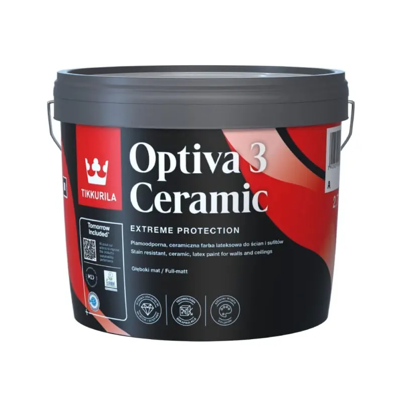 Краска для стен и потолков Tikkurila Optiva 3 Ceramic Super Matt
