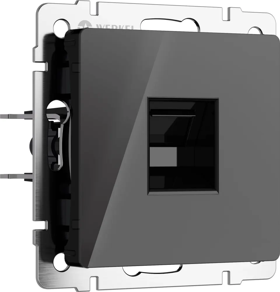 Розетка Ethernet RJ-45 черный акрил W1181048