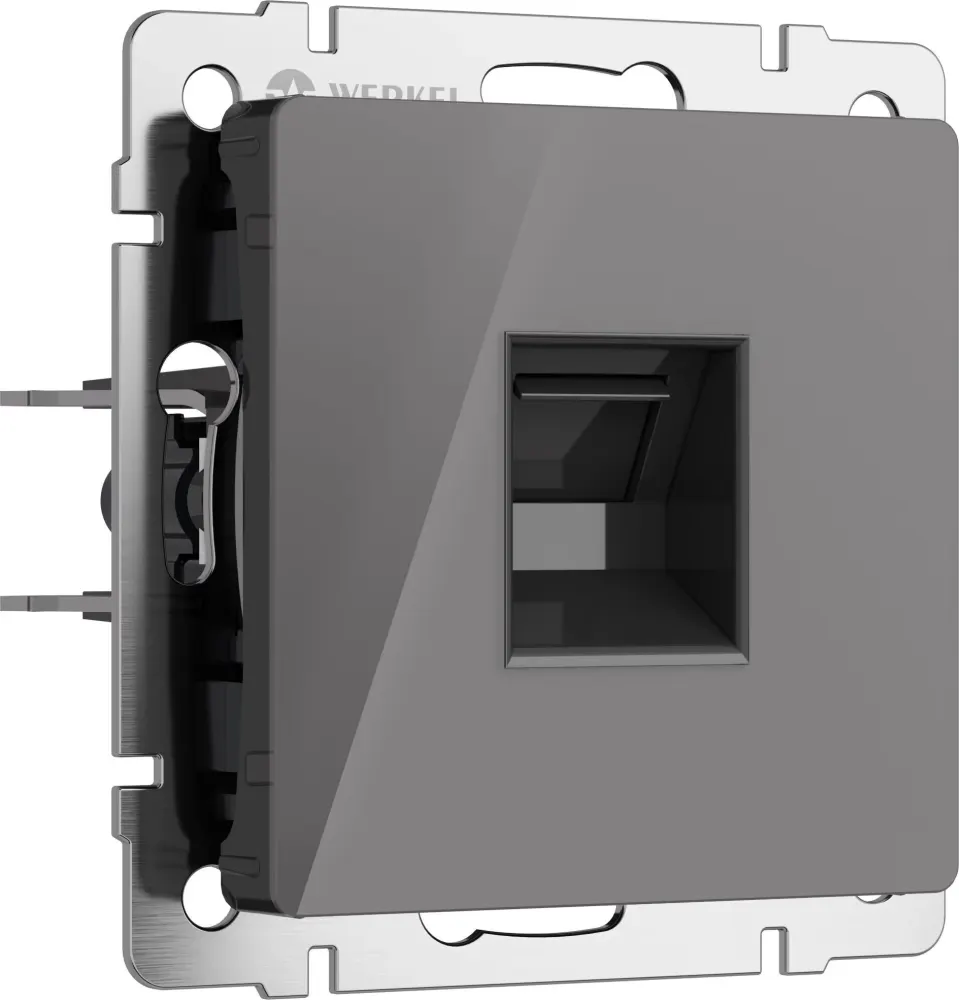 Розетка Ethernet RJ-45 графит акрил W1181044
