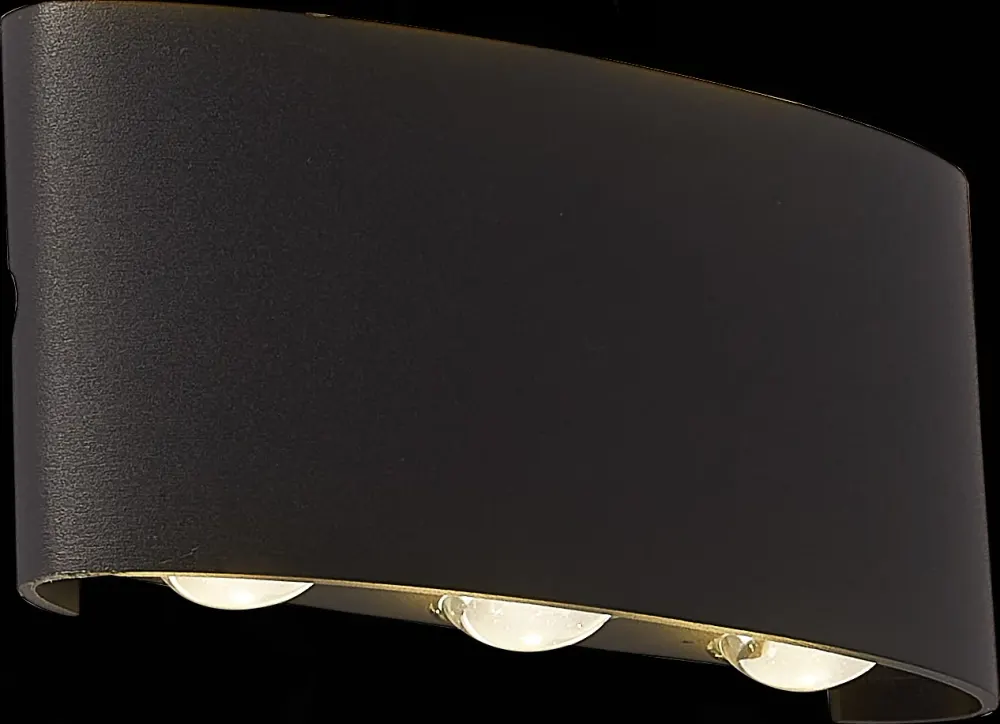 SL089.401.06 Светильник уличный настенный ST-Luce Черный кварцевый LED 6*1W 4000K BISELLO