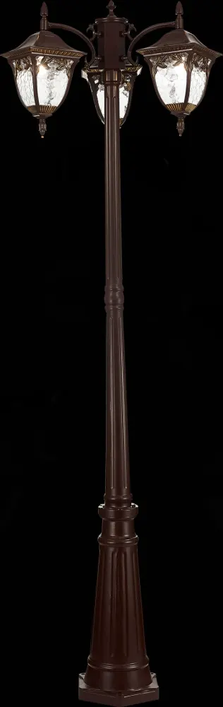 SL083.705.03 Светильник уличный наземный ST-Luce Кофейный/Кофейный, Прозрачный E27 3*60W CHIANI