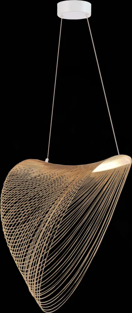 SL6900.503.24 Светильник подвесной ST-Luce Белый/Древесный LED 1*24W 4000K FOSSIL