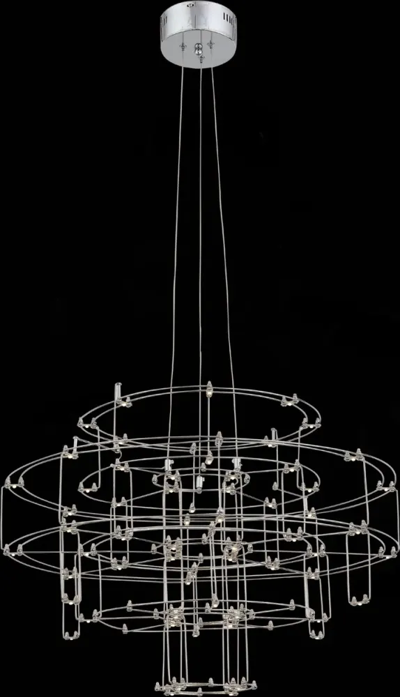 SL798.103.64 Люстра подвесная ST-Luce Хром/Хром LED 64*0,2W 3200K GENETICA