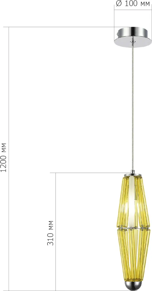 SL1242.123.01 Светильник подвесной ST-Luce Хром/Золотистый G9 1*5W 4000K CIARA