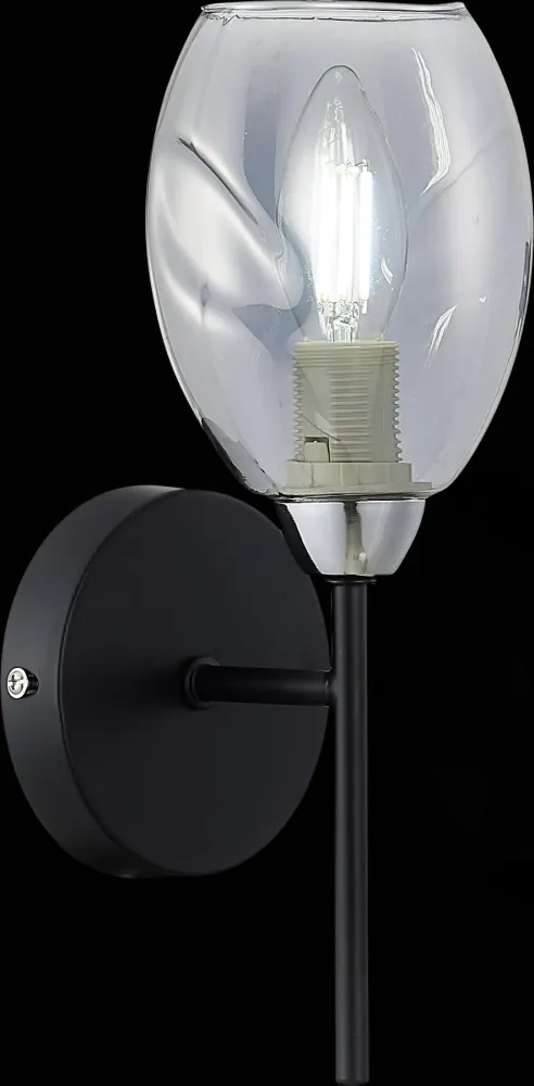 SLE155511-01 Светильник настенный Черный, Хром/Дымчатый E14 1*40W GLOA